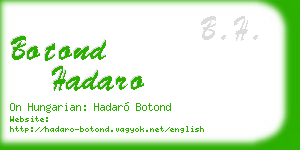 botond hadaro business card